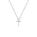 wholesale S925 Sterling Silver Minimalist Cross Pendant Necklace, Korean Style Ins-inspired Simple And Unique Design Collarbone Chain-0-2