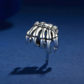 wholesale 925 Sterling Silver Halloween Skeleton Finger Beads Charms for Jewelry Making-0-1