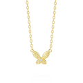 wholesale 925 Sterling Silver Full Zircon Butterfly Necklace For Women, Minimalist And Versatile Pendant, Small Design, Fashionable Collarbone Chain Trend-0-0