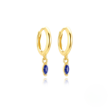 wholesale S925 Sterling Silver With Natural Stone Agate Lapis Lazuli Earrings, Elegant Light Luxury-0-4
