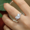 wholesale Silver 925 5A Zircon Heart Ring, lightweight luxury wholesale design-0-2