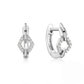 wholesale 925 Sterling Silver With Zircon Accent Chain Style Hoop Earrings, European And American Design-0-12