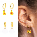 wholesale S925 Sterling Silver Enamel Fruit Drop Earrings, Fashionable And Creative European And American Hot-sale Earrings-0-1
