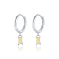wholesale S925 Sterling Silver French Baguette Earrings With Zirconia,。-0-9