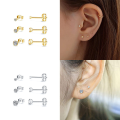 wholesale S925 Sterling Silver Set Of 3 Ins-style Mini Stud Earrings With Inlaid Zircons,-0-3