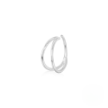 wholesale S925 Sterling Silver Double Ring Nose Ring Micro-set Elegant Ear Clip Earring-0-1