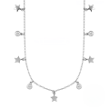 wholesale S925 Sterling Silver Star And Single Zircon Layering Collarbone Necklace, Korean Style Fashion Design, Ins Light Luxury Advanced Feel-0-4