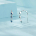 wholesale S925 Sterling Silver Platinum-plated Advanced Evil Eye Earrings Women Gothic Style-0-1