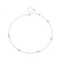 wholesale 925 Sterling Silver Butterfly Cubic Zirconia Anklet Dainty Chain Ankle Bracelet For Women-0-0