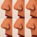 wholesale S925 Sterling Silver Rhinestone-studded Heart And Star Nose Ring, A Bold And Popular European And American Piercing Jewelry-0-1