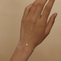 wholesale S925 Sterling Silver Zircon-accented Women's Ring Chain Love Evil Eye Bracelet For Layered Stacking-0-1
