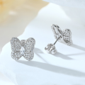 wholesale 925 Sterling Silver Butterfly Cubic Zirconia Stud Earrings For Women-0-2
