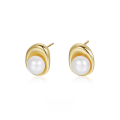 wholesale 925 Silver Freshwater Pearl Earrings For Women, Ins Minimalist Style, Wholesale Available-0-0