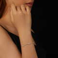 wholesale S925 silver Lucky Four-Leaf Clover Sparkling Moissanite Bracelet Simple Luxury-0-1
