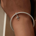 wholesale Sterling silver mini airplane charm bead for bracelet jewelry making-0-3