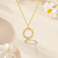 wholesale S925 Sterling Silver New Women's Floral Collar Necklace, Luxury Crystal Zirconia Flower Chain Wholesale-0-1