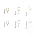 wholesale S925 Sterling Silver Zircon Ear Hoops, Cross-border Hot Sales, Elegant And Versatile Fashion Ear Clasps-0-0