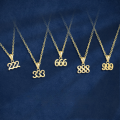 wholesale European And American All-match Personality Lucky Number Necklace S925 Sterling Silver Women's Fashion Trend Exquisite Pendant Clavicle Chain Cross-border-0-1