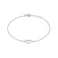 wholesale S925 Sterling Silver Creative Single Zircon Heart Bracelet For Women, Korean Style, Unique Design With Inlaid Zircon Accessory-0-6