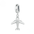 wholesale Sterling silver mini airplane charm bead for bracelet jewelry making-0-0