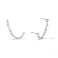 wholesale S925 Sterling Silver C-shaped Hoop Earrings With Inlaid Colored Zircons, Ins Style, Ear Clips For Women, Korean Version, Niche Design-0-10