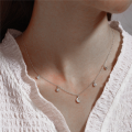 wholesale 925 Sterling Silver Classic Star And Moon Zircon-studded Layering Women's Necklace, Fashion Ins Cross-border Hot Seller-0-3