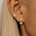 wholesale S925 Sterling Silver Marquise Zircon Inlaid Trendy Ear Cuff And Stud Set-0-3