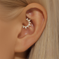 wholesale S925 Sterling Silver Open Cartilage Hoop With Zircon Rhinestone For Nose Ear Piercing-0-2