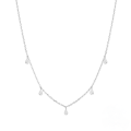 wholesale S925 Sterling Silver Water Droplet Layered Daily Wear Women's Choker Necklace, Korean Minimalist Style, Delicate And Luxurious-0-4