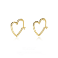 wholesale S925 Sterling Silver Heart Earrings, Women's Minimalist Ear Clips, Luxury Small Batch-0-0