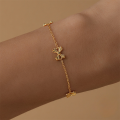wholesale S925 Sterling Silver Bow-shaped Rhinestone Bracelet, Versatile European French Style, Trendy And Popular-0-3