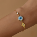wholesale 925 Sterling Silver Hand Charm Evil Eye Blue Bead Creative Braceletins-0-2