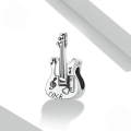 wholesale Sterling Silver Retro Bass S925 Beaded Bracelet Simple Artistic Music Charm-0-2
