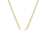 wholesale Metal 925 Silver Plain 26 Letters Pendant Necklace, Ins Luxury Hot-selling Choker-Gold-Y 925 silver