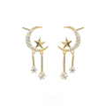 wholesale S925 Sterling Silver French-style Star And Moon Earrings, New Accessory For Live Streaming Supply-0-0