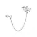 wholesale 925 Sterling Silver Marquise Zircon Tassel Ear Thread Earrings For Women, Hot Cross-border Trend-0-4