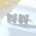 wholesale 925 Sterling Silver Butterfly Cubic Zirconia Stud Earrings For Women-0-4