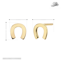 wholesale S925 Sterling Silver Cross-border Hot-selling Fashion Minimalist U-shape Ear Studs, Simple And Versatile Sweet Niche Design Ear Accessories-925 silver gold plated 925 silver