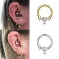 wholesale S925 Sterling Silver European And American Hot-selling Light Luxury Multi-zircon Zirconia Cartilage Nose Ring And Ear Clips-0-1
