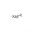 wholesale S925 Sterling Silver 18g Flat Head Push-pin Cartilage Ear Stud, Popular In Europe And America For Ear Piercing-0-37