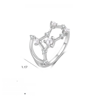 wholesale S925 Sterling Silver Zodiac Birthstone Ring For Women, New Fashion Minimalist Design-K2390_Gemini_Mido 8 925 silver