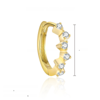 wholesale S925 Sterling Silver Triangle Tassel Earrings For Women, Elegant Zircon Accents, Versatile Stacking, Modern Minimalist Style-E4963-Gold/Pair 925 Silver