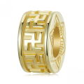 wholesale S925 silver gold-plated beads set, lucky golden money series for jewelry making-0-9