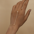 wholesale S925 Sterling Silver Single Row Zircon Accent Claw Set Fringe Chain Bracelet Ring-0-2