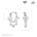 wholesale S925 Sterling Silver Micro Pavé Stone Stud Earrings-0-5