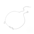 wholesale 925 Sterling Silver Simple Infinity Symbol With Zircon Accent Heart Ankle Chain, Cross-border Hot Seller-0-4