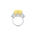 wholesale S925 Sterling Silver Cubic Zirconia Citrine Ring Rectangle Factory Wholesale-0-2