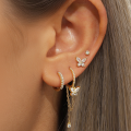 wholesale S925 Silver Zircon-studded 16g Flat Threaded Cartilage Ear Piercing-0-2
