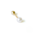wholesale S925 Sterling Silver Minimalist Pearl Threaded Cartilage Ear Stud, A Popular Cross-border Trendy Creative Single Earring In Japan And Korea-0-0