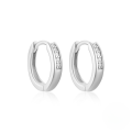 wholesale S925 Sterling Silver Double Row Zircon Inlaid Minimalist Fashion Ear Hoops,-0-14